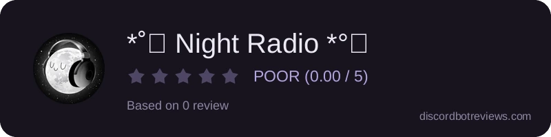 Rating widget preview for *˚✦ Night Radio *°࿐