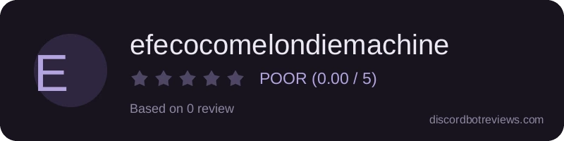 Rating banner for efecocomelondiemachine