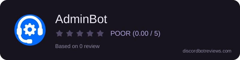 Rating widget preview for AdminBot
