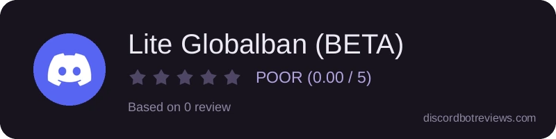 Rating widget preview for Lite Globalban (BETA)