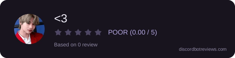 Rating widget preview for <3