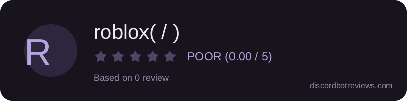 Rating banner for roblox( / )