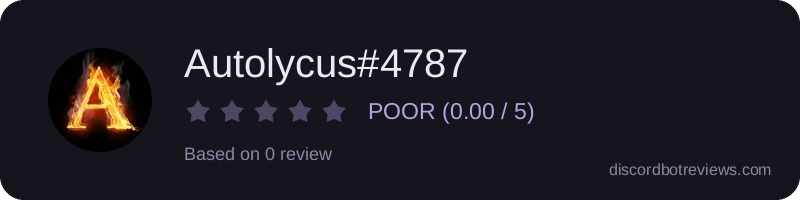 Rating widget preview for Autolycus#4787