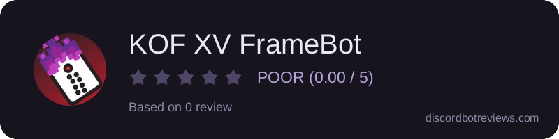 Rating widget preview for KOF XV FrameBot
