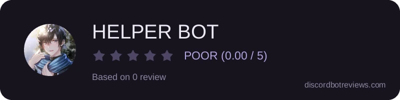 Rating widget preview for HELPER BOT