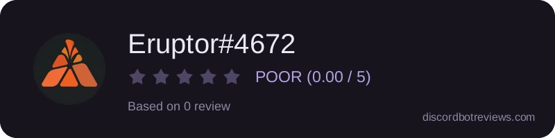 Rating widget preview for Eruptor#4672