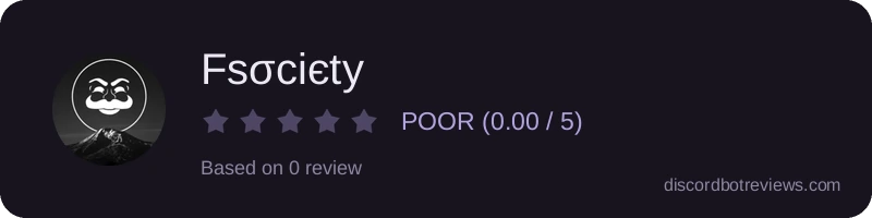 Rating widget preview for Fsσciєty