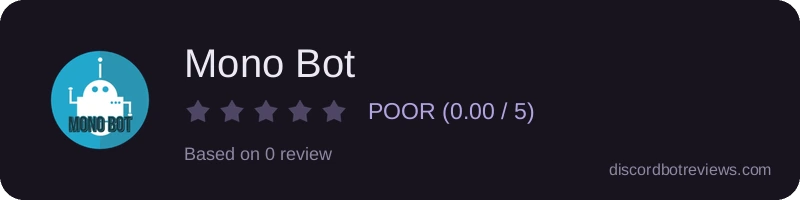 Rating widget preview for Mono Bot
