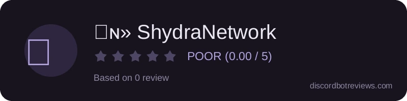 Rating widget preview for ꜱɴ» ShydraNetwork