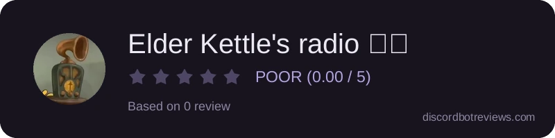 Rating widget preview for Elder Kettle's radio 📻🫖