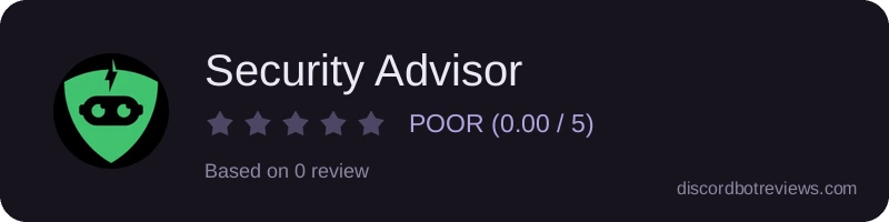 Rating banner for Security Advisor