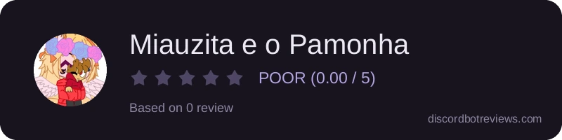Rating widget preview for Miauzita e o Pamonha