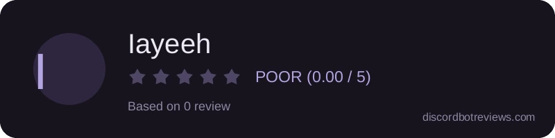 Rating widget preview for Iayeeh