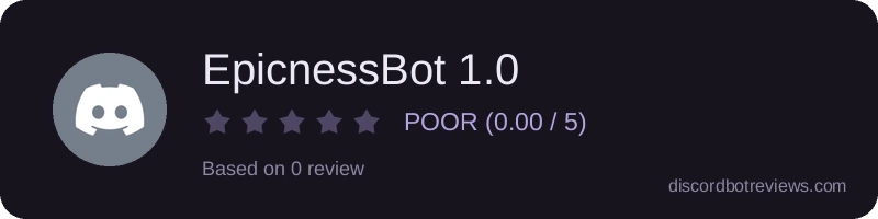 Rating widget preview for EpicnessBot 1.0