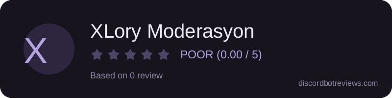 Rating widget preview for XLory Moderasyon