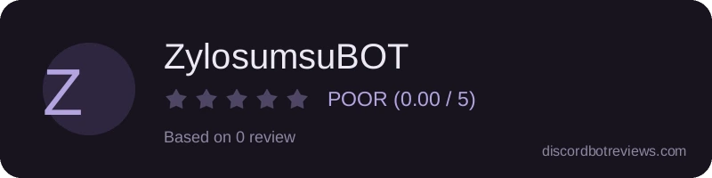 Rating widget preview for ZylosumsuBOT