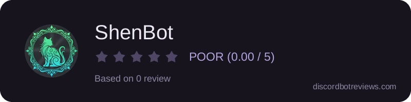 Rating widget preview for ShenBot