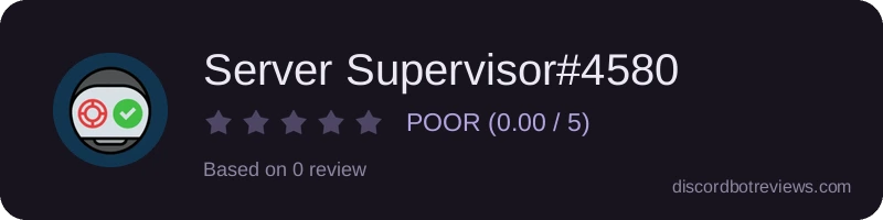 Rating widget preview for Server Supervisor#4580