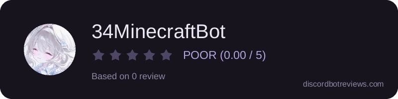 Rating banner for 34MinecraftBot