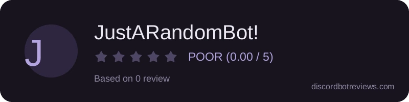Rating widget preview for JustARandomBot!