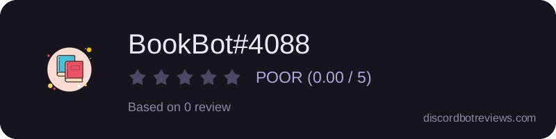 Rating widget preview for BookBot#4088