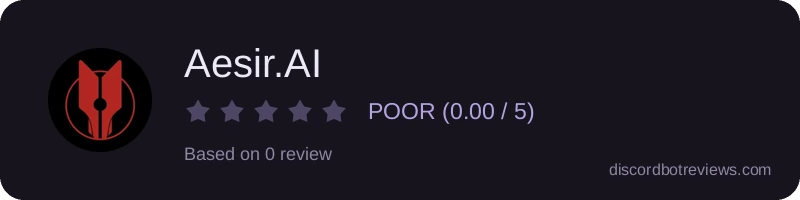 Rating widget preview for Aesir.AI