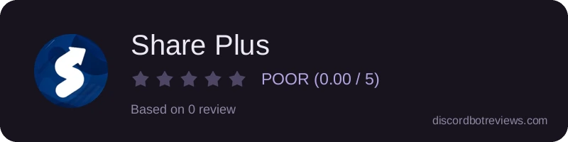 Rating widget preview for Share Plus
