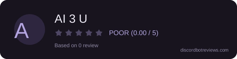 Rating widget preview for AI 3 U