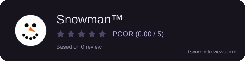 Rating widget preview for Snowman™
