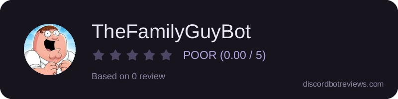 Rating widget preview for TheFamilyGuyBot