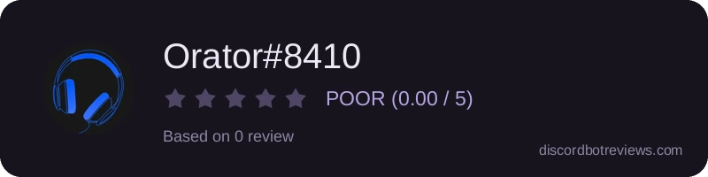 Rating widget preview for Orator#8410