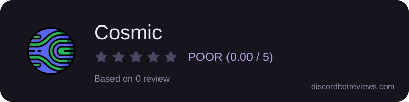 Rating widget preview for Cosmic