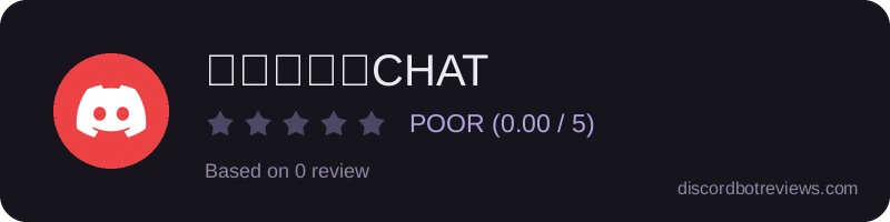 Rating banner for グローバルCHAT
