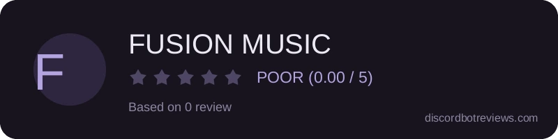 Rating widget preview for FUSION MUSIC