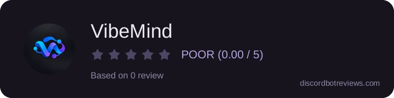 Rating widget preview for VibeMind