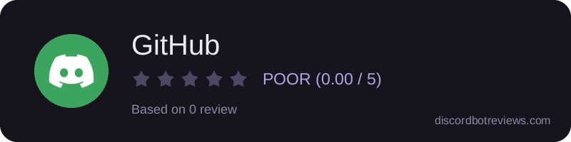 Rating widget preview for GitHub