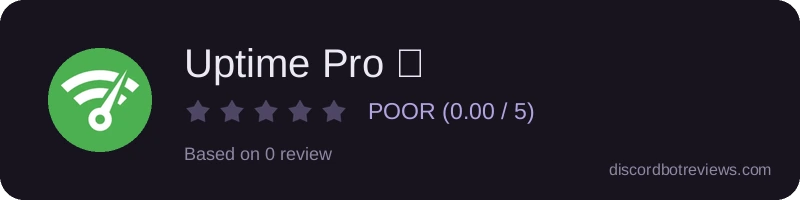 Rating banner for Uptime Pro ✨