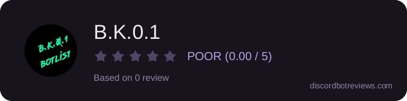 Rating banner for B.K.0.1