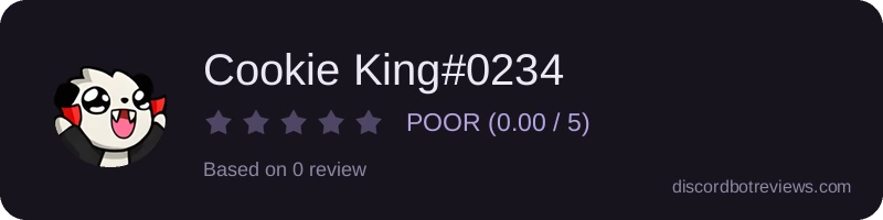 Rating widget preview for Cookie King#0234