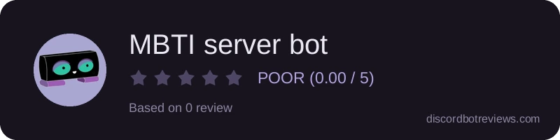 Rating banner for MBTI server bot