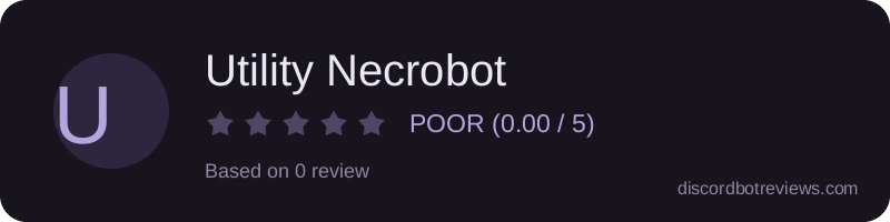 Rating widget preview for Utility Necrobot