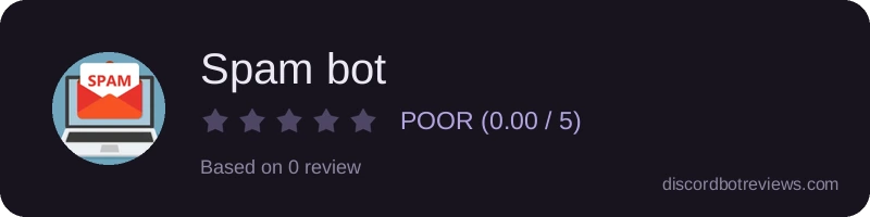 Rating widget preview for Spam bot