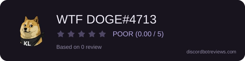 Rating widget preview for WTF DOGE#4713