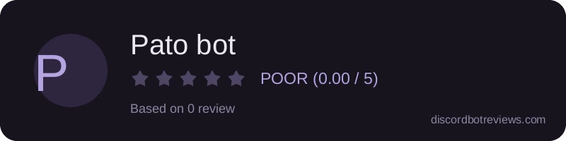 Rating widget preview for Pato bot