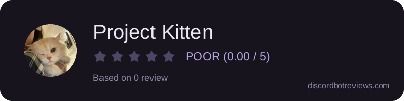 Rating widget preview for Project Kitten