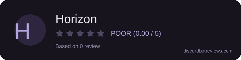 Rating widget preview for Horizon