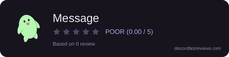 Rating widget preview for Message