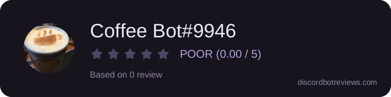 Rating widget preview for Coffee Bot#9946