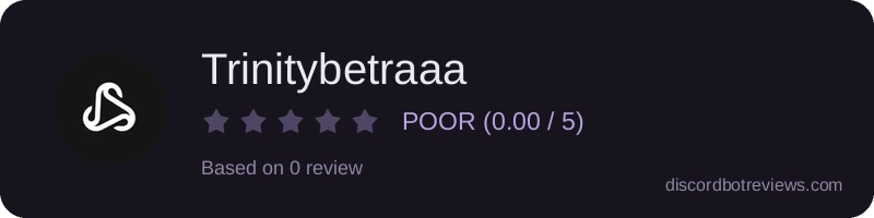 Rating widget preview for Trinitybetraaa