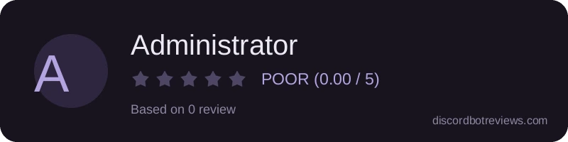 Rating banner for Administrator